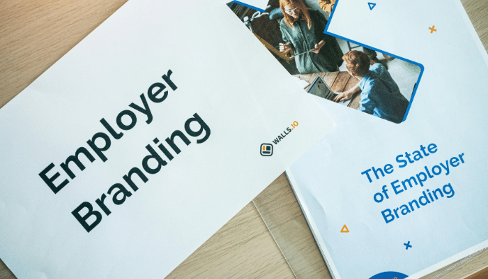 Professional discussing trends and strategies in employer branding during a corporate presentation.