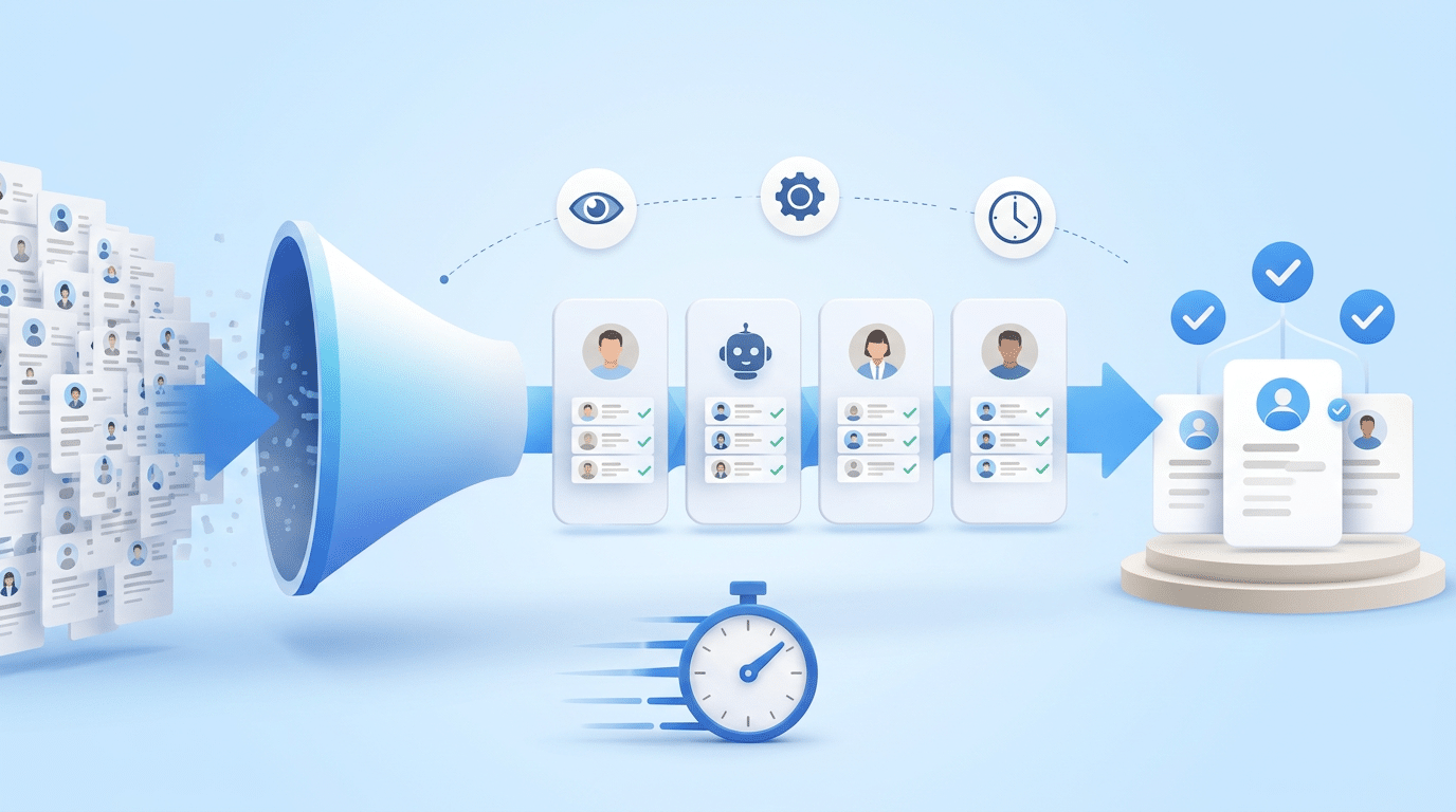 How does AI improve hiring efficiency